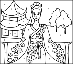 Princess of China - Online Color by Number Page