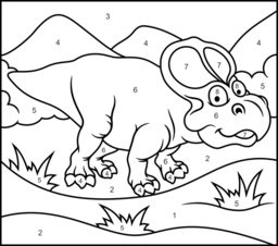 Protoceratops - Online Color by Number Page