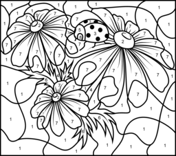 Camomile - Online Color by Number Page - Hard