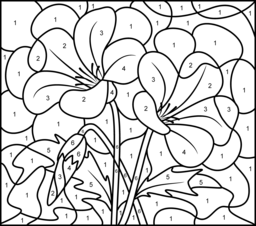 Campanula - Online Color by Number Page - Hard