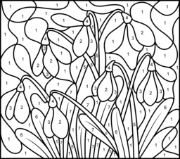 Snowdrop - Online Color by Number Page - Hard